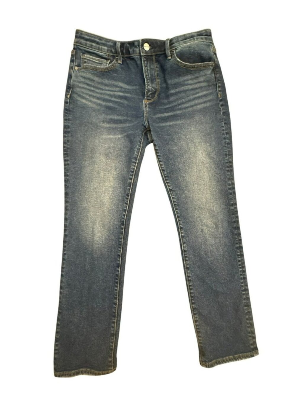 Driftwood Audrey Straight Leg Jeans 29x29 Medium Wash Distressed Boho Denim 29